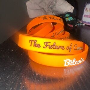 Orange Bitcoin Wristband